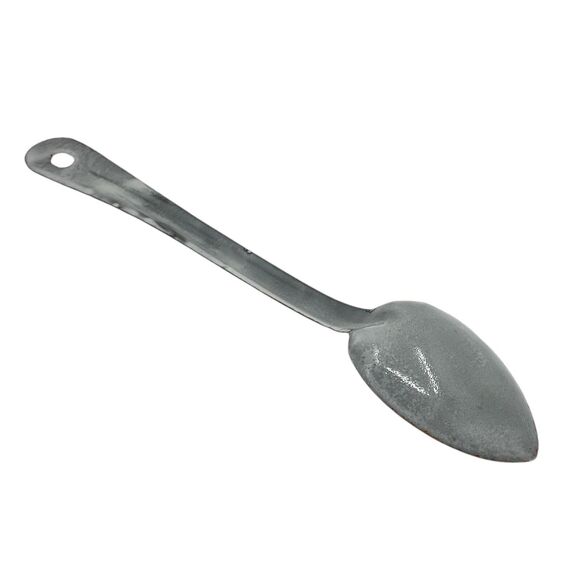 Vintage Gray Graniteware Spoon Large Farmhouse Kitchen Cookware Serving - Picture 6 of 7
